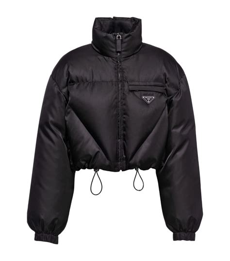 prada puffer vest women's|prada black cropped puffer jacket.